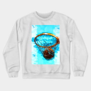 Perfect Basketball Hoop Shot Trio Three Crewneck Sweatshirt